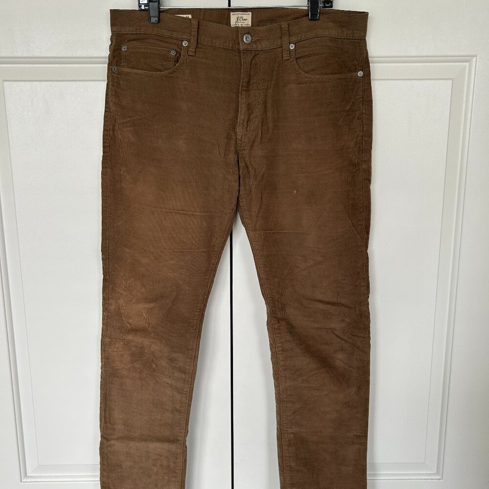 Men's J. Crew 484 5-Pocket Corduroy Pants Brown Size 34x34